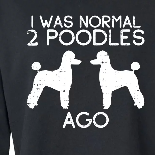 Normal 2 Poodles Ago Funny Animal Pet Dog Lover Owner Gift Cropped Pullover Crew