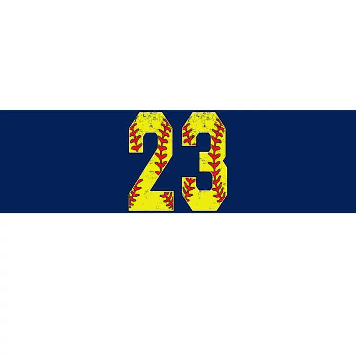 Number 23 Softball 23 Jersey Number Softball Lover Bumper Sticker