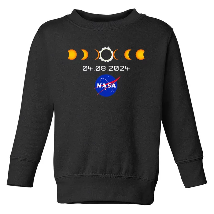 Nas.A 2024 Total Solar Eclipse 2024 Totality 04.08.24 Toddler Sweatshirt