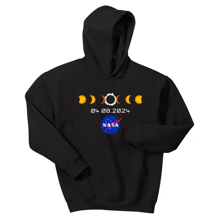 Nas.A 2024 Total Solar Eclipse 2024 Totality 04.08.24 Kids Hoodie