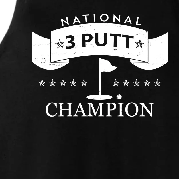 National 3 Putt Champion Golfing Ladies Tri-Blend Wicking Tank