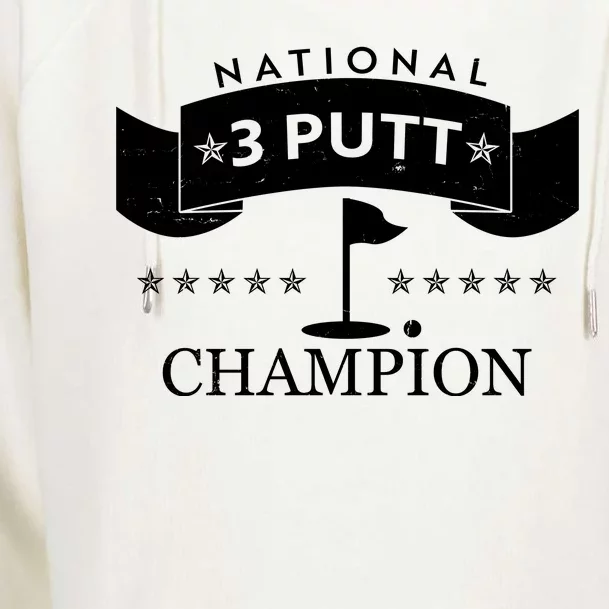 National 3 Putt Champion Golfing Womens Funnel Neck Pullover Hood