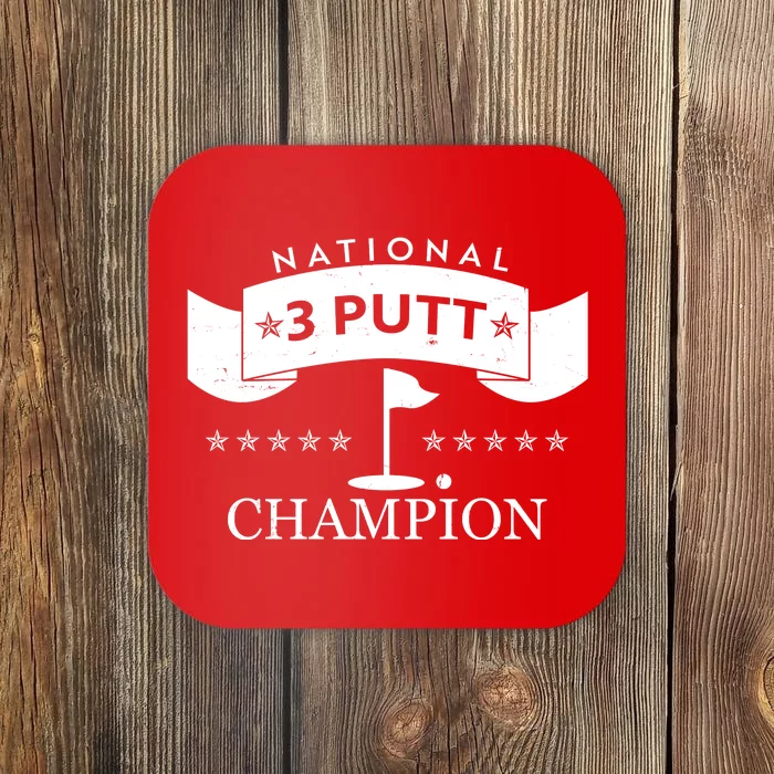 National 3 Putt Champion Golfing Coaster