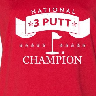 National 3 Putt Champion Golfing Women's V-Neck Plus Size T-Shirt