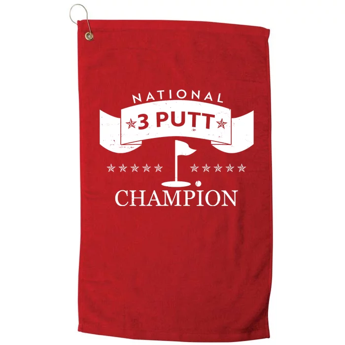 National 3 Putt Champion Golfing Platinum Collection Golf Towel