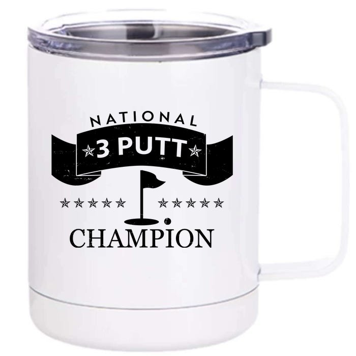 National 3 Putt Champion Golfing Front & Back 12oz Stainless Steel Tumbler Cup