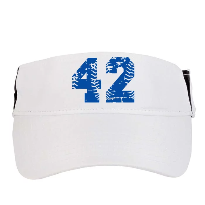 Number 42 Baseball Blue Adult Drive Performance Visor