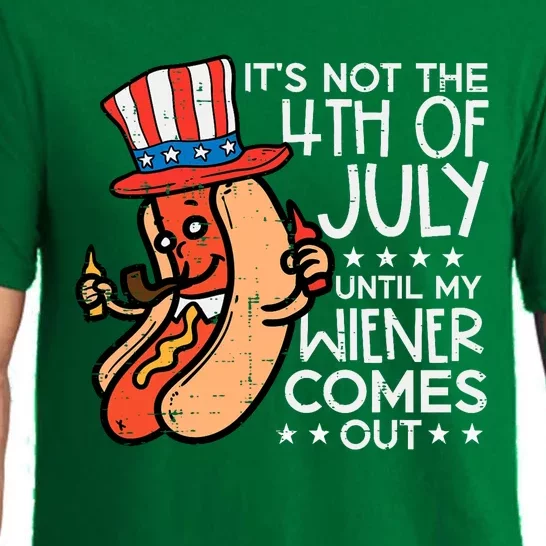 Not 4th July Until My Wiener Come Out Funny Hotdog Pajama Set