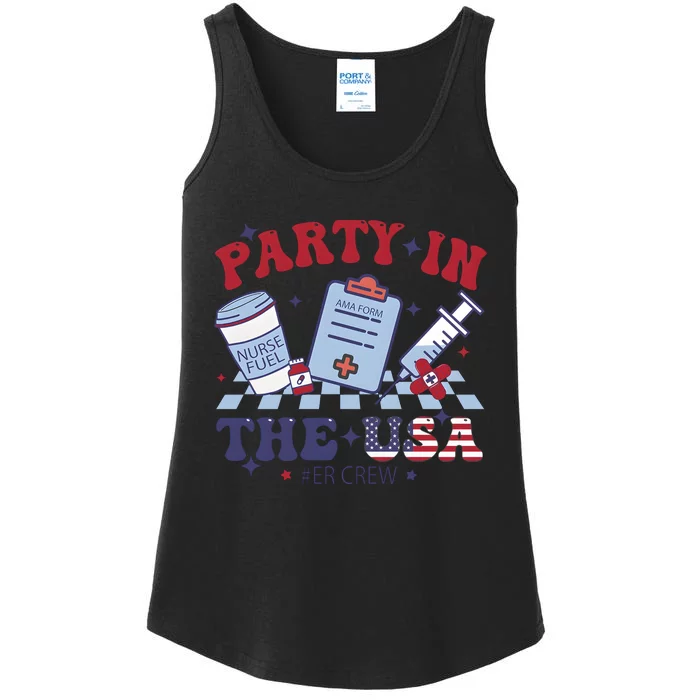 Nurse 4th Of July Party Ladies Essential Tank