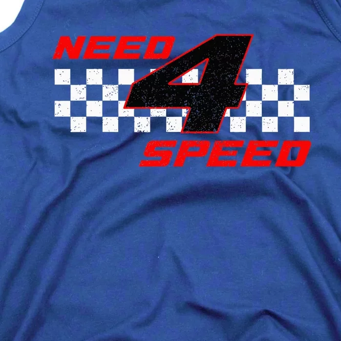 Need 4 Speed Birthday Four Year Old Racing Car Driver Tank Top