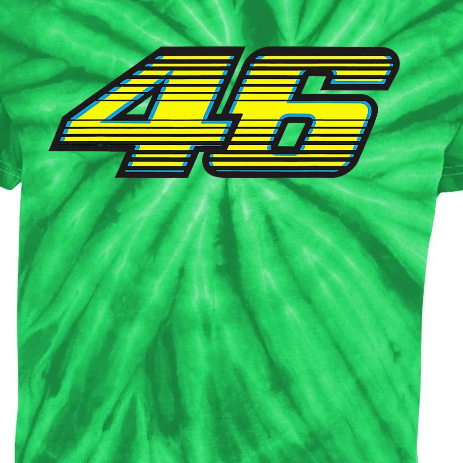 Number 46 Superbike Racing Number Kids Tie-Dye T-Shirt