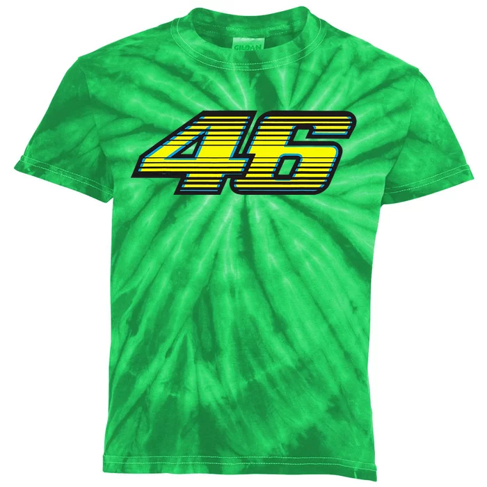 Number 46 Superbike Racing Number Kids Tie-Dye T-Shirt