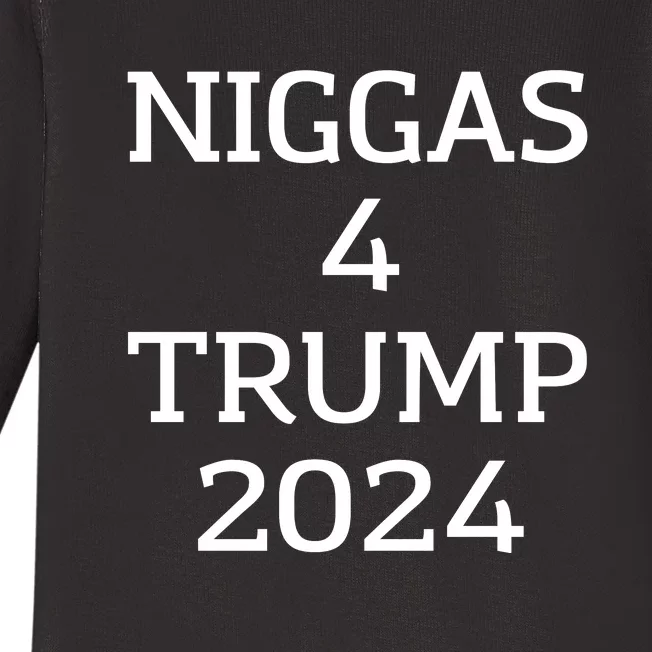 Niggas 4 Trump 2024 Baby Long Sleeve Bodysuit