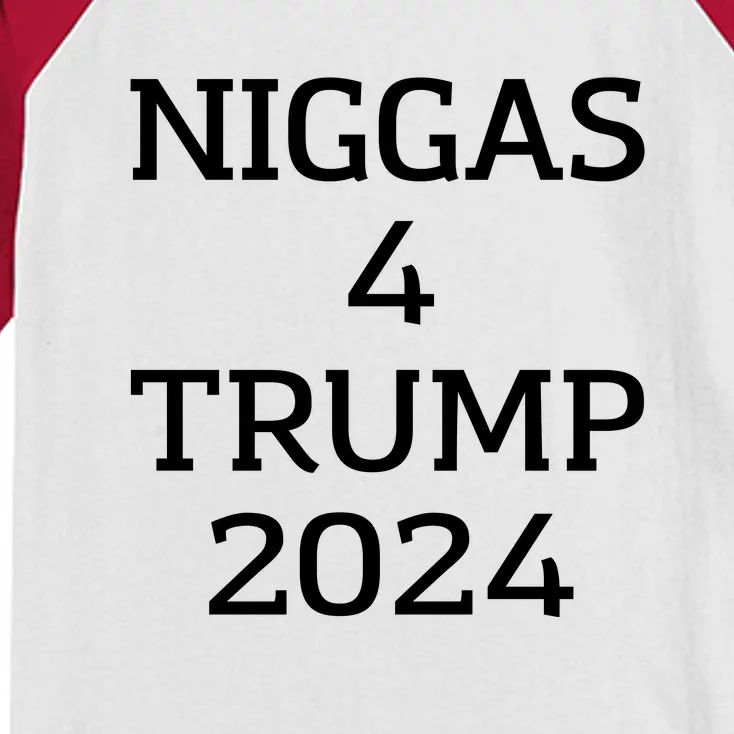 Niggas 4 Trump 2024 Kids Colorblock Raglan Jersey