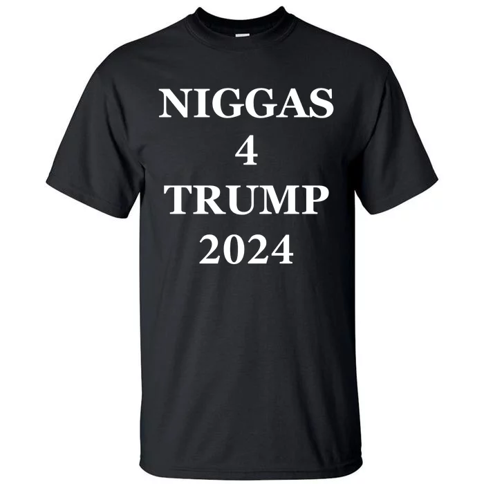 Niggas 4 Trump 2024 Trump Never Surrender Tall T-Shirt