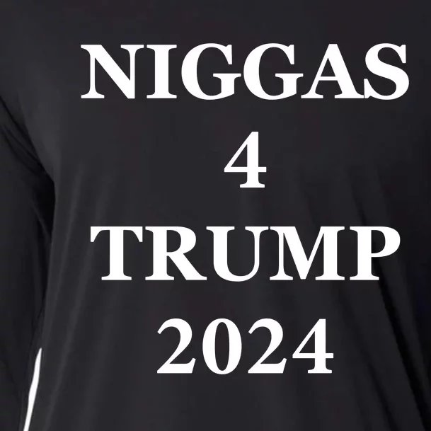 Niggas 4 Trump 2024 Trump Never Surrender Cooling Performance Long Sleeve Crew