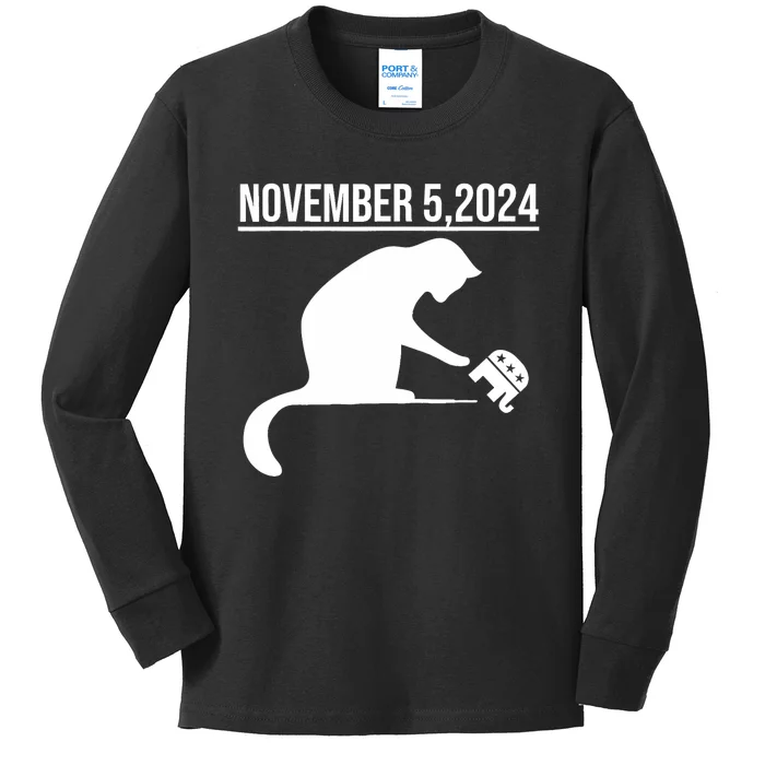 November 5 2024 The Revenge Of The Cat Ladies Kids Long Sleeve Shirt