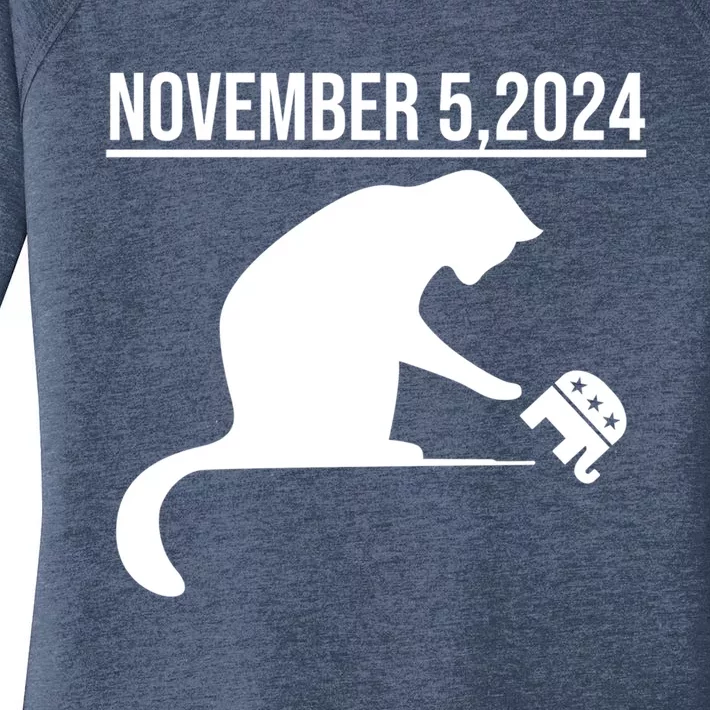 November 5 2024 The Revenge Of The Cat Ladies Cats Kamala Gift Women's Perfect Tri Tunic Long Sleeve Shirt