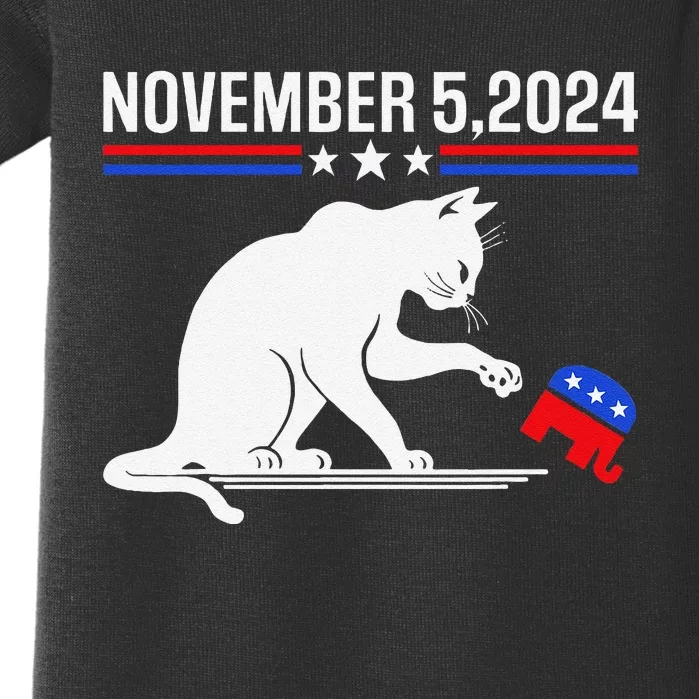 November 5 2024 The Revenge Of The Cat Ladies Meme Kamala Baby Bodysuit