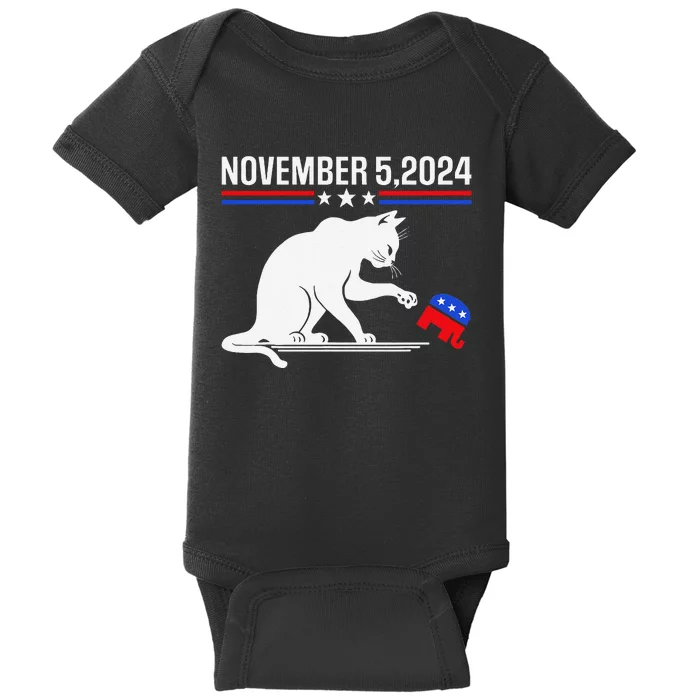 November 5 2024 The Revenge Of The Cat Ladies Meme Kamala Baby Bodysuit