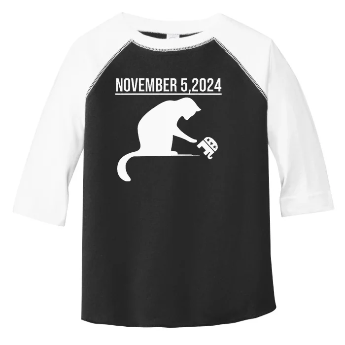 November 5 2024 The Revenge Of The Cat Ladies Cats Kamala Toddler Fine Jersey T-Shirt