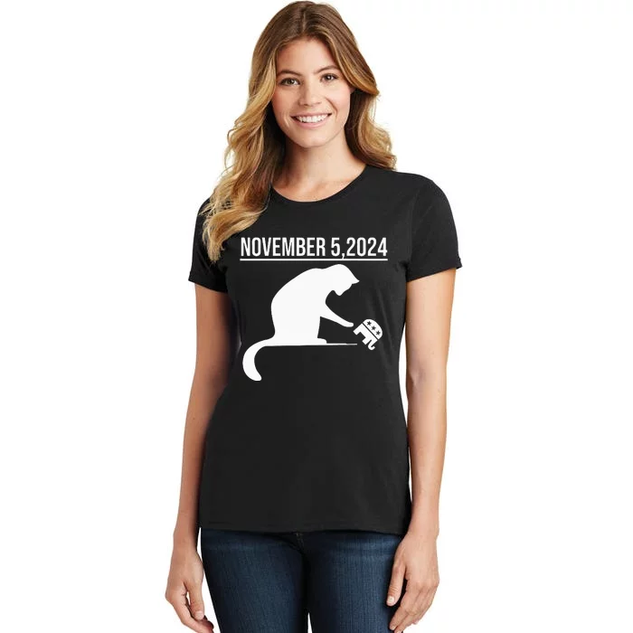 November 5 2024 The Revenge Of The Cat Ladies Cats Kamala Women's T-Shirt