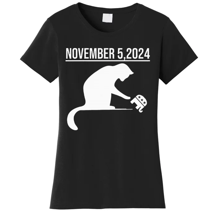 November 5 2024 The Revenge Of The Cat Ladies Cats Kamala Women's T-Shirt