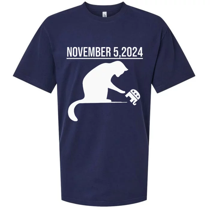 November 5 2024 The Revenge Of The Cat Ladies Cats Kamala Sueded Cloud Jersey T-Shirt