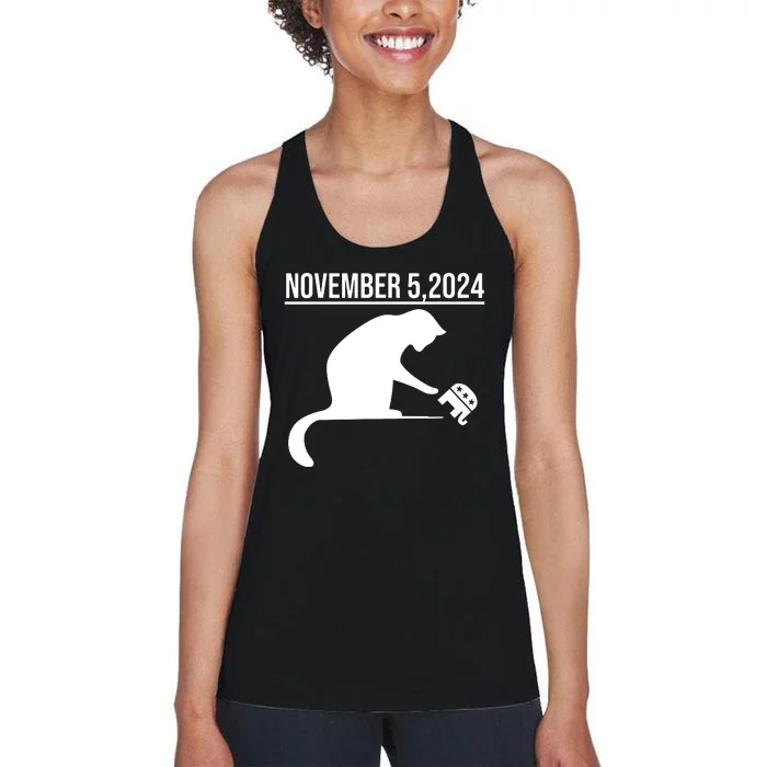 November 5 2024 The Revenge Of The Cat Ladies Cats Kamala Women's Racerback Tank