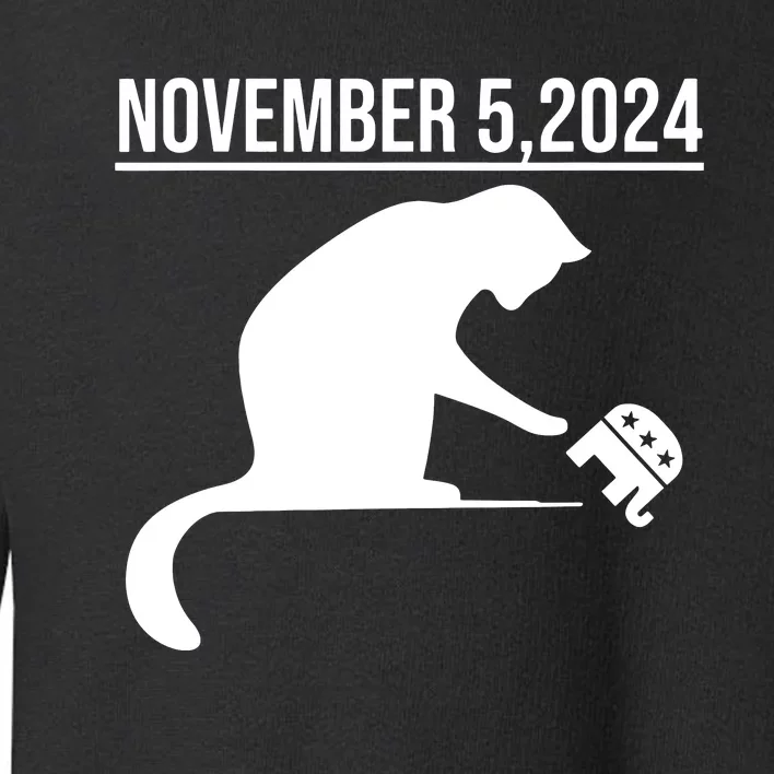 November 5 2024 The Revenge Of The Cat Ladies Cats Kamala Toddler Sweatshirt