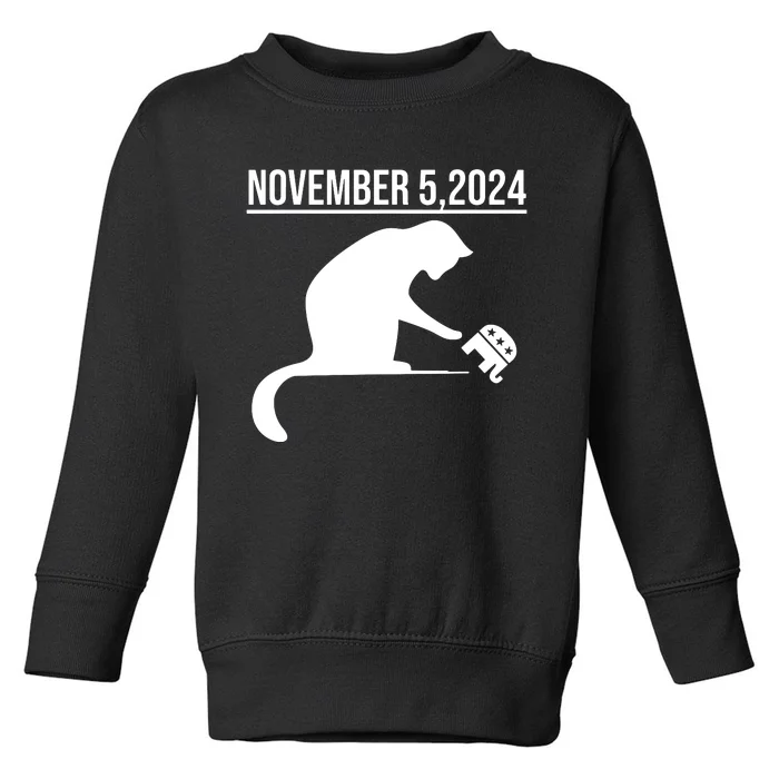 November 5 2024 The Revenge Of The Cat Ladies Cats Kamala Toddler Sweatshirt