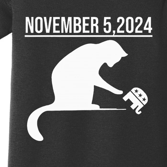 November 5 2024 The Revenge Of The Cat Ladies Cats Kamala Baby Bodysuit