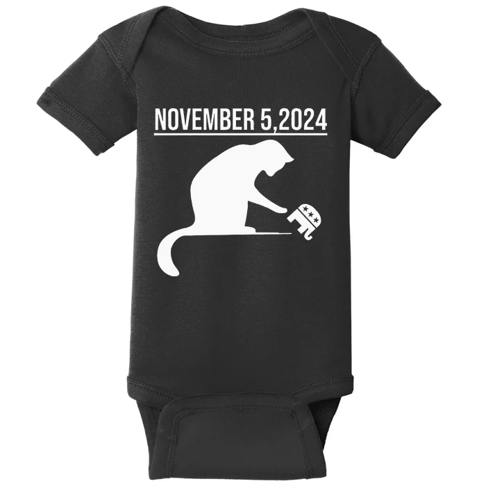 November 5 2024 The Revenge Of The Cat Ladies Cats Kamala Baby Bodysuit