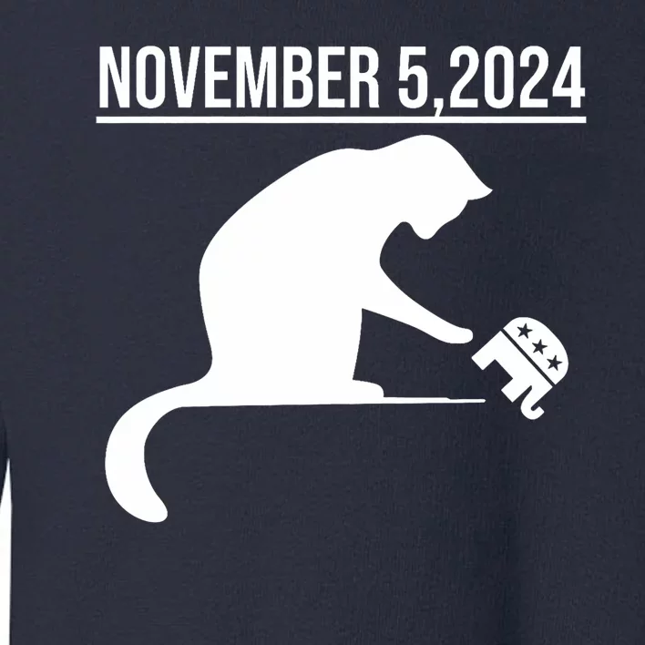 November 5 2024 The Revenge Of The Cat Ladies Cats Kamala Toddler Sweatshirt