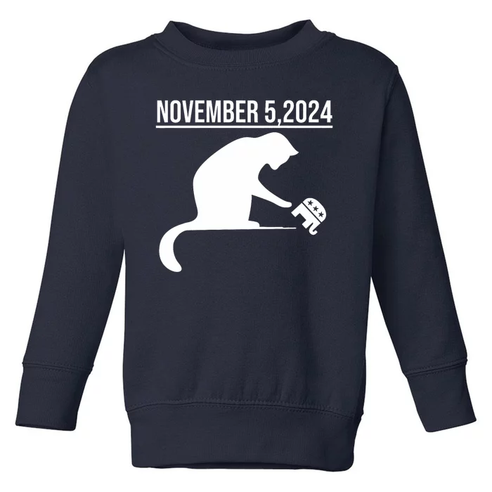 November 5 2024 The Revenge Of The Cat Ladies Cats Kamala Toddler Sweatshirt