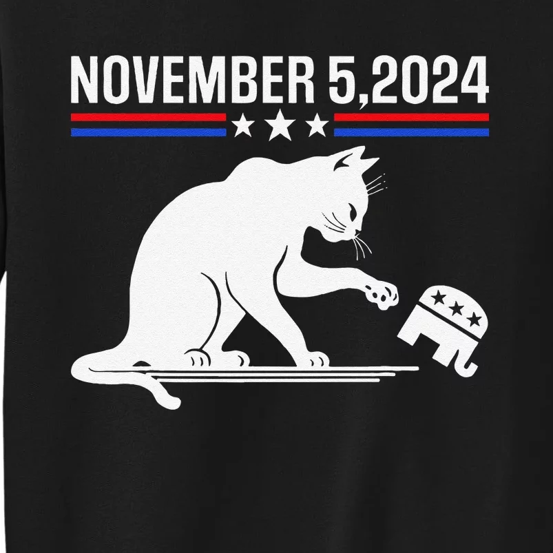 November 5 2024 The Revenge Of The Cat Ladies Meme Kamala Tall Sweatshirt