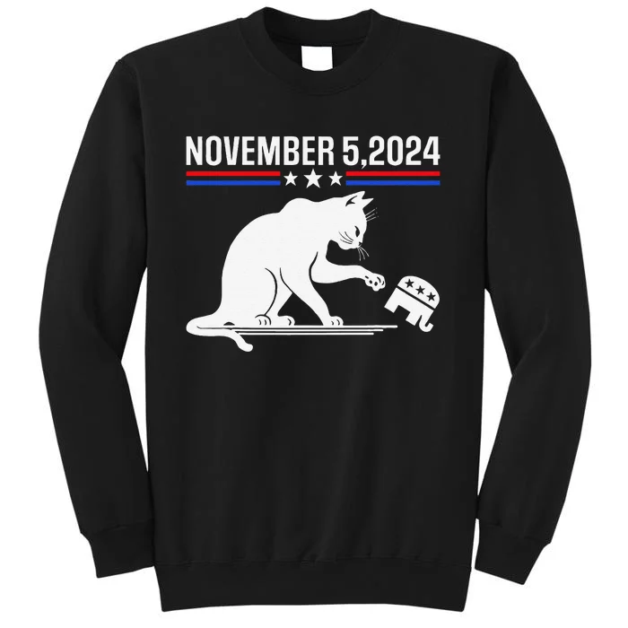 November 5 2024 The Revenge Of The Cat Ladies Meme Kamala Tall Sweatshirt