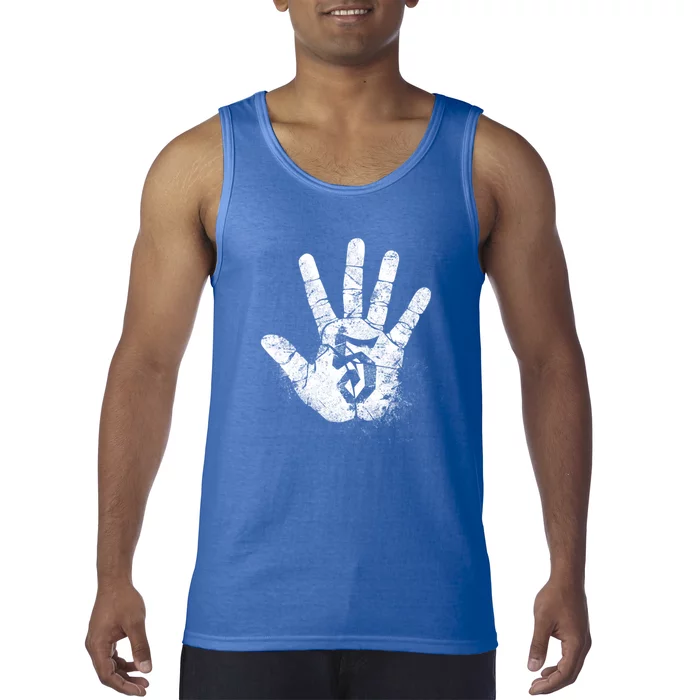 Number 5 Hi Five Hand Sign Hello Greeting Play Games Academy Gift Tank Top