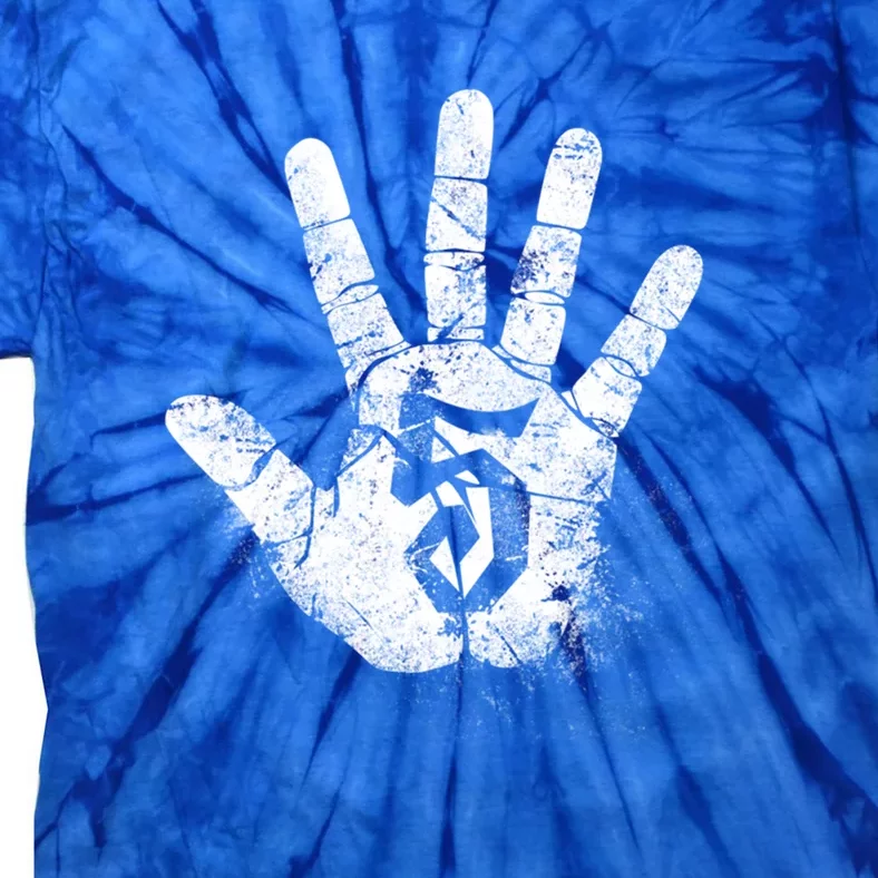 Number 5 Hi Five Hand Sign Hello Greeting Play Games Academy Gift Tie-Dye T-Shirt