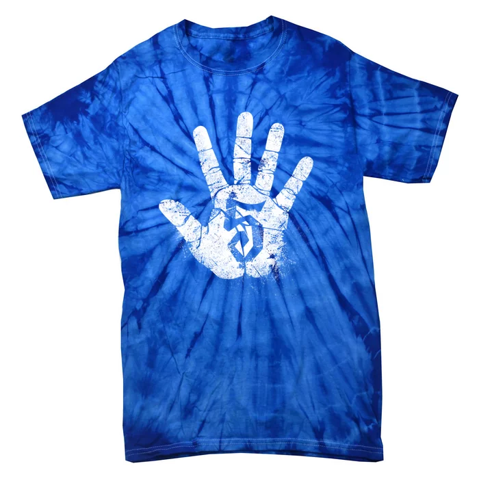 Number 5 Hi Five Hand Sign Hello Greeting Play Games Academy Gift Tie-Dye T-Shirt