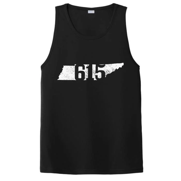 Nashville 615 Area Code Tennessee State Map Pride Music City Performance Tank