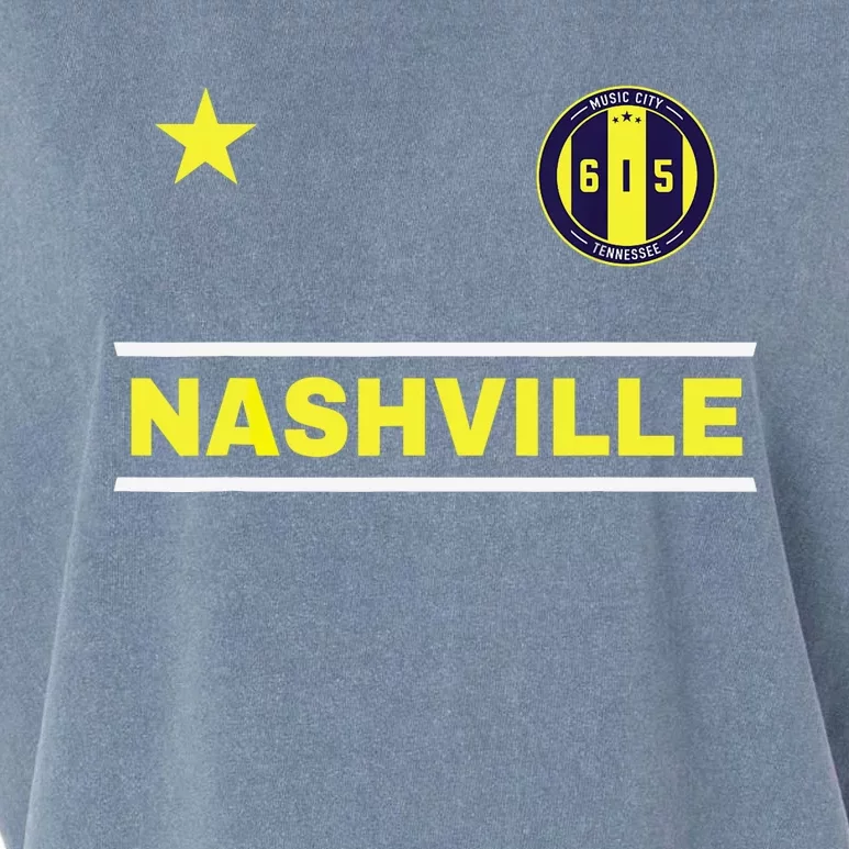 Nashville 615 Designer Round Badge - Tennessee Garment-Dyed Women's Muscle Tee