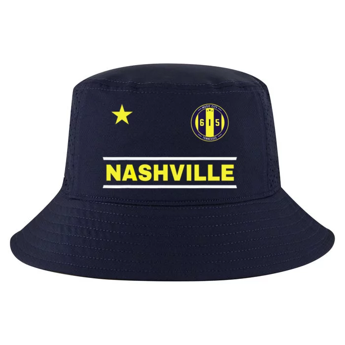 Nashville 615 Designer Round Badge - Tennessee Cool Comfort Performance Bucket Hat