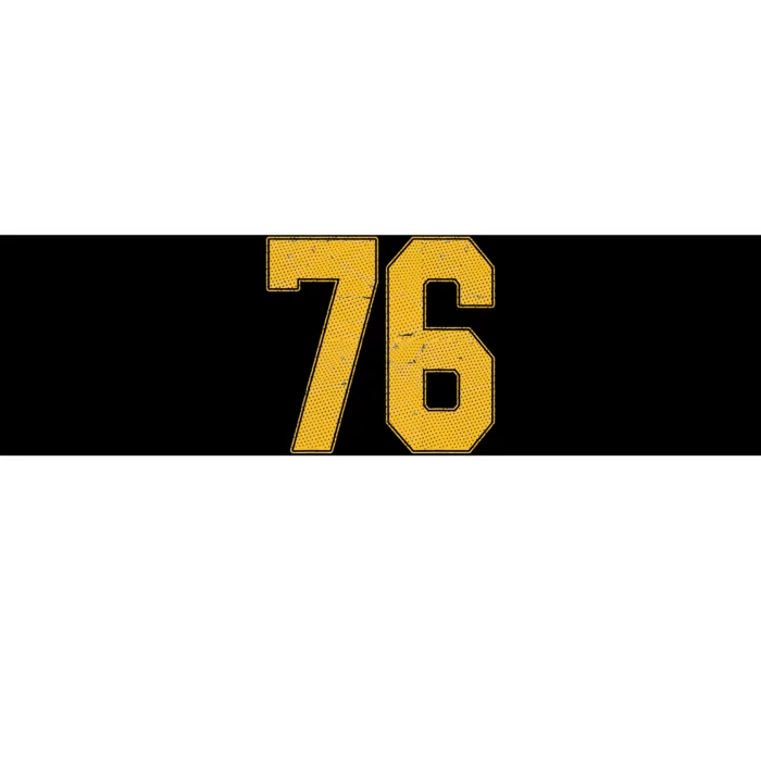 Number 76 Numbered Uniform Sports Team Jersey 76th Birthday Bumper Sticker