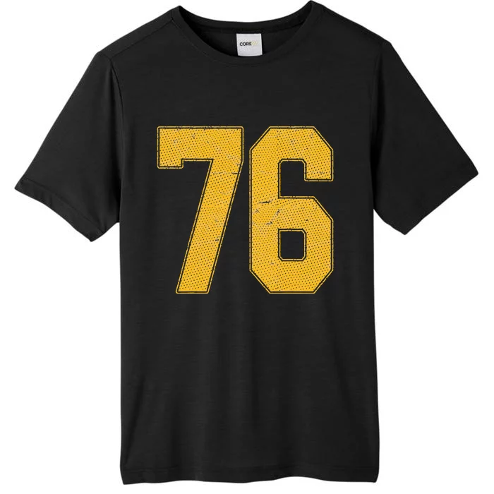 Number 76 Numbered Uniform Sports Team Jersey 76th Birthday ChromaSoft Performance T-Shirt