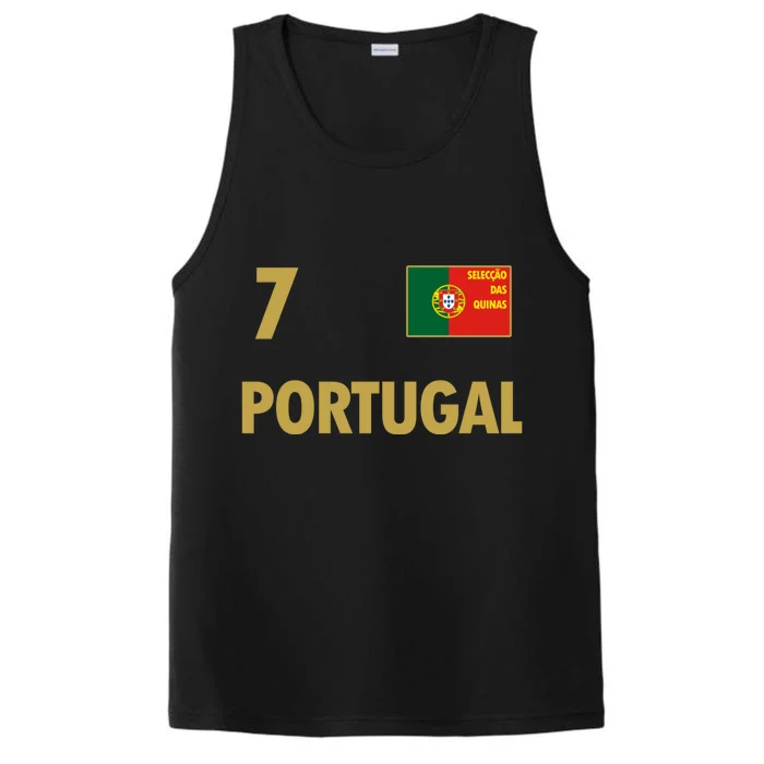 Number 7 Portugal Soccer Jersey Portuguese Football Men Women Performance Tank