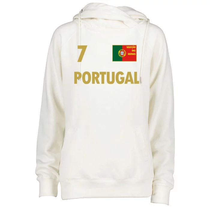 Number 7 Portugal Soccer Jersey Portuguese Football Men Women Womens Funnel Neck Pullover Hood