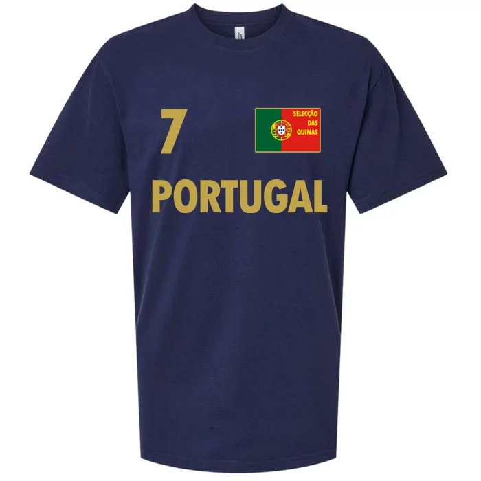 Number 7 Portugal Soccer Jersey Portuguese Football Men Women Sueded Cloud Jersey T-Shirt