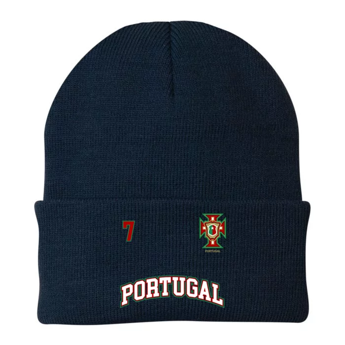 Number 7 Portugal Soccer Jersey Portuguese Football Men Women Knit Cap Winter Beanie