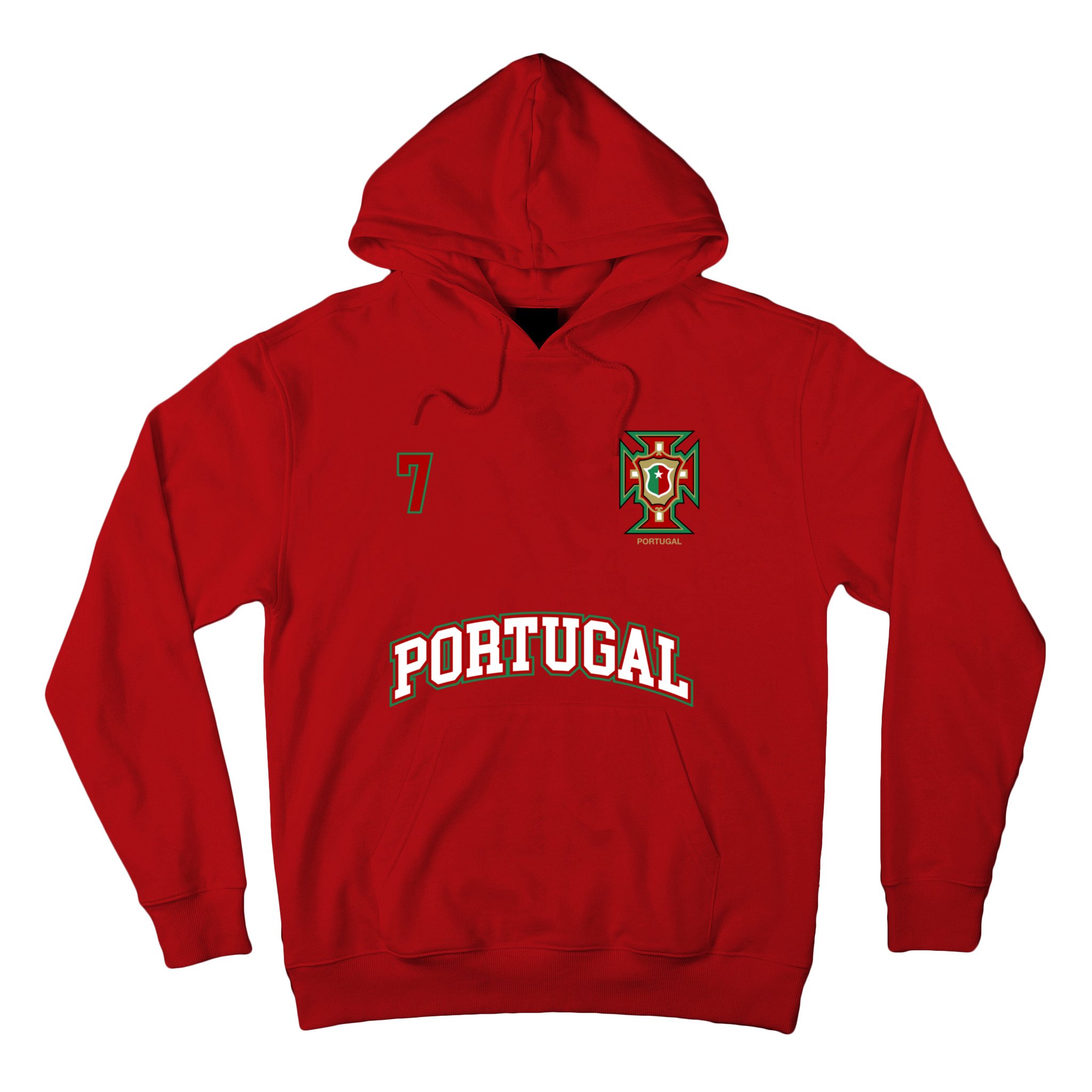 Number 7 Portugal Soccer Jersey Portuguese Football Men Women Crop Top  Hoodie